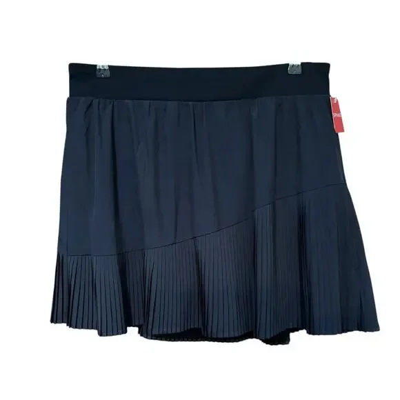 Spanx Yes Pleats Skort Womens Black Athletic Skirt Size 1x Pleated Shorts Liner - Picture 3 of 13